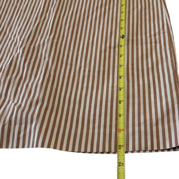 Madewell Striped V Neck Short Sleeve Button Back Casual Mid Dress Women's Size M - Picture 7 of 8